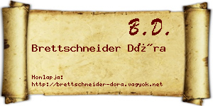 Brettschneider Dóra névjegykártya